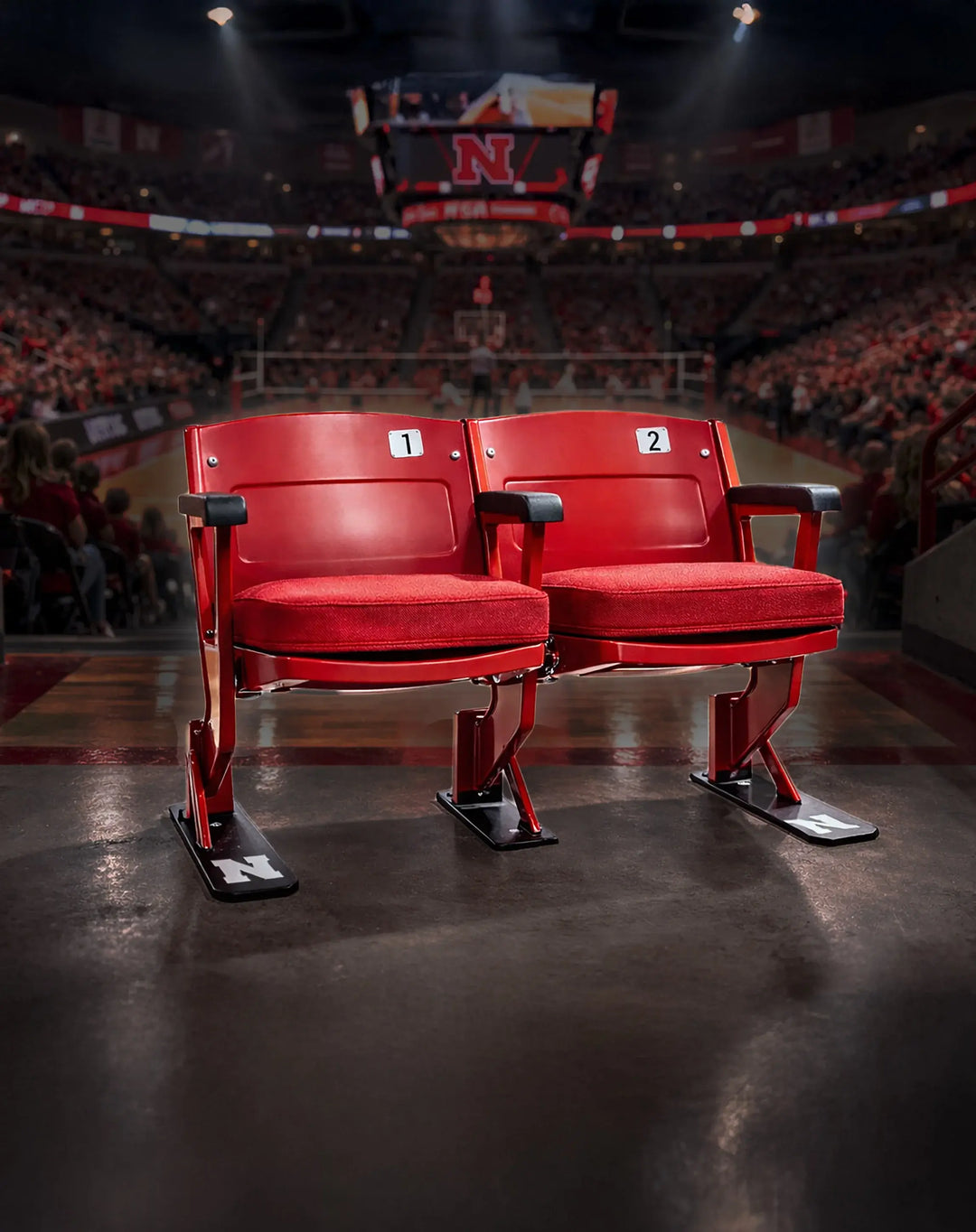 Two Authentic Devaney Seats, Rebuilt as a Collectible Bench