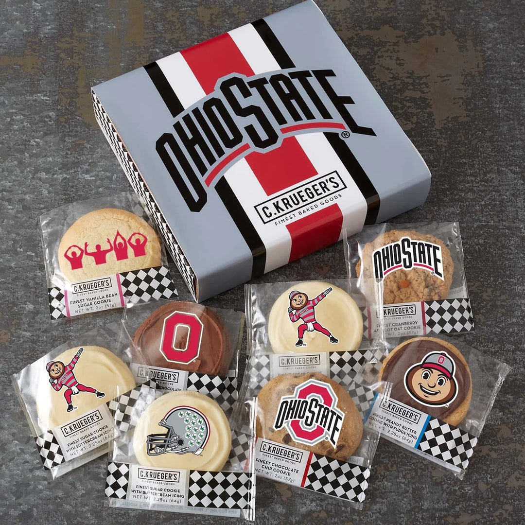 OSU Striped Cookie Gift Box - Assorted Cookies