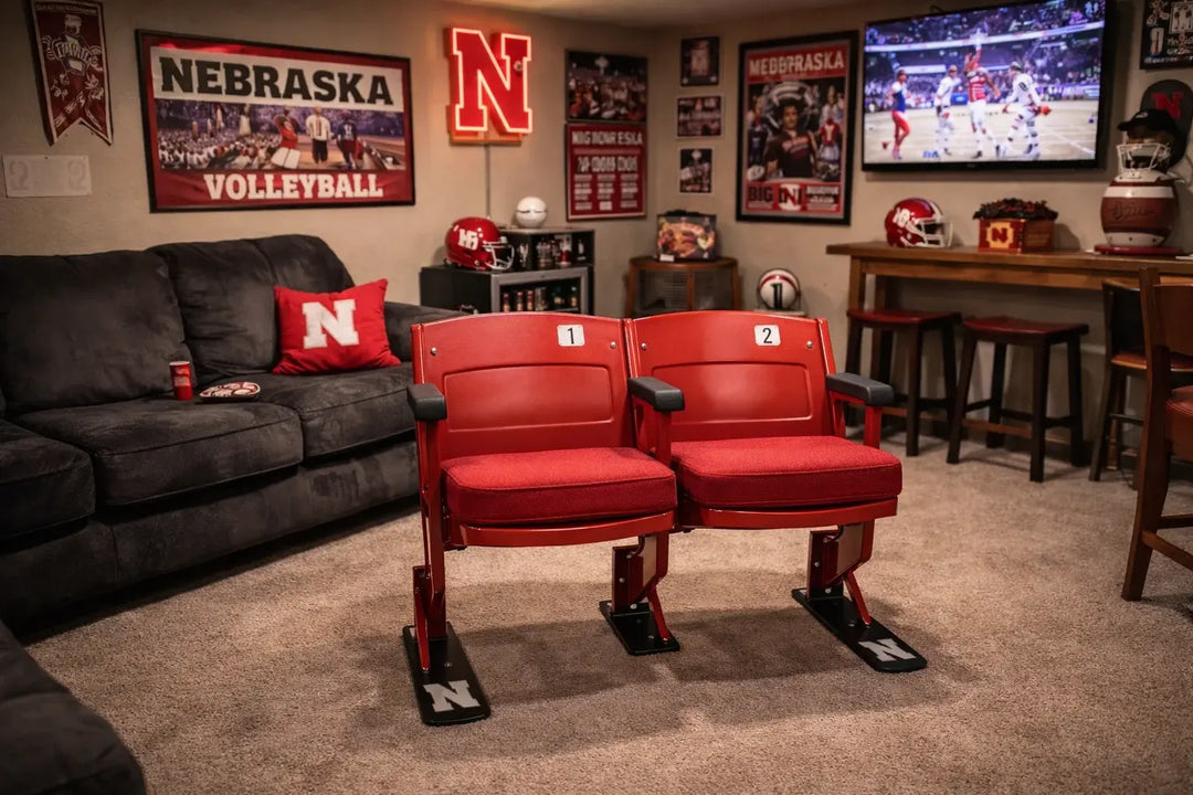 Two Authentic Devaney Seats, Rebuilt as a Collectible Bench