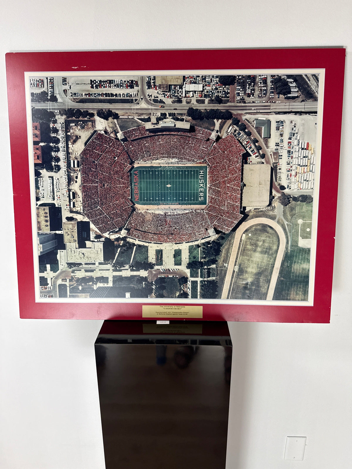 Memorial Stadium Aerial — 1971 Opening Kickoff