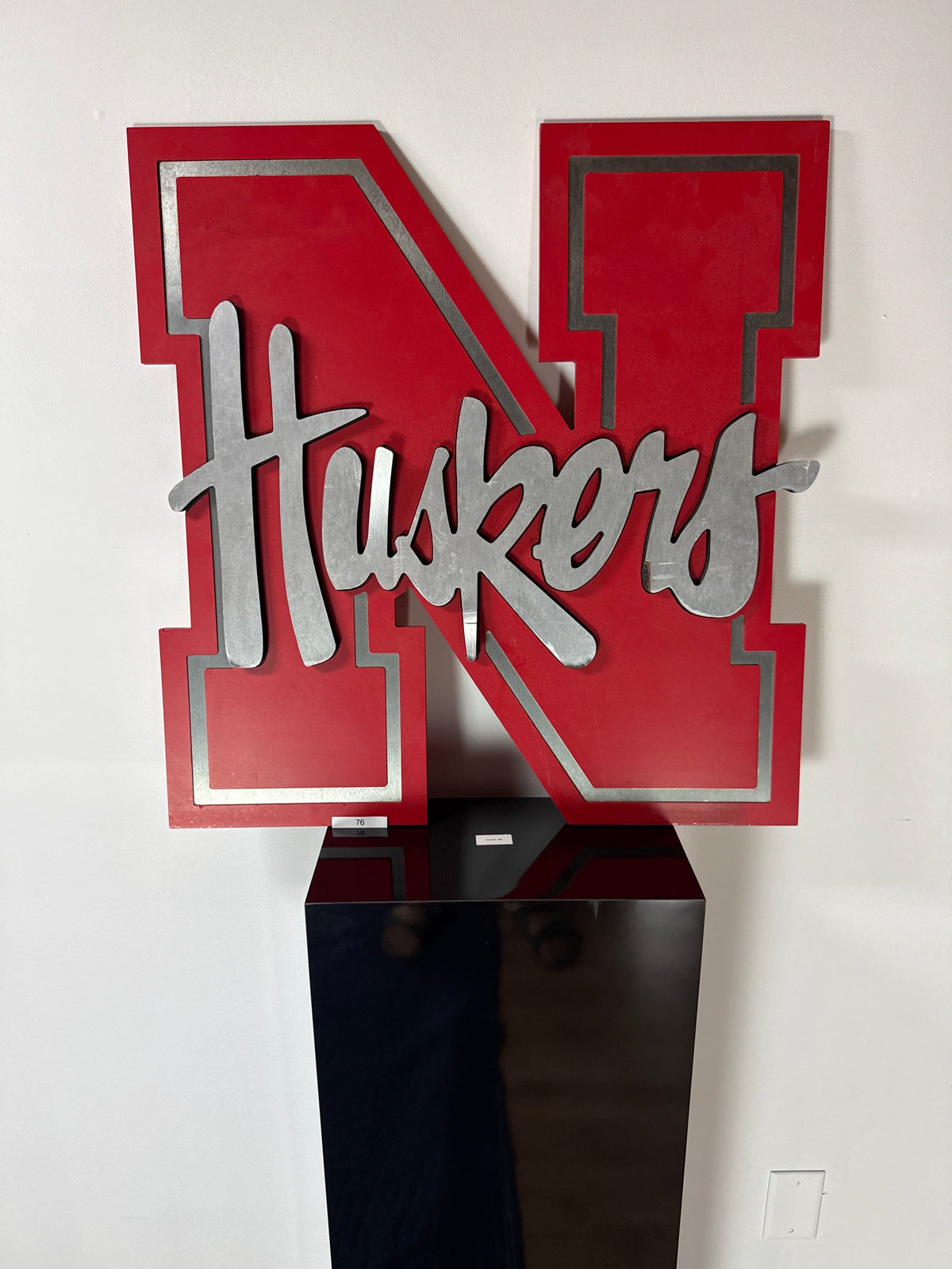 Nebraska N with “Huskers” Script — Wall Sign