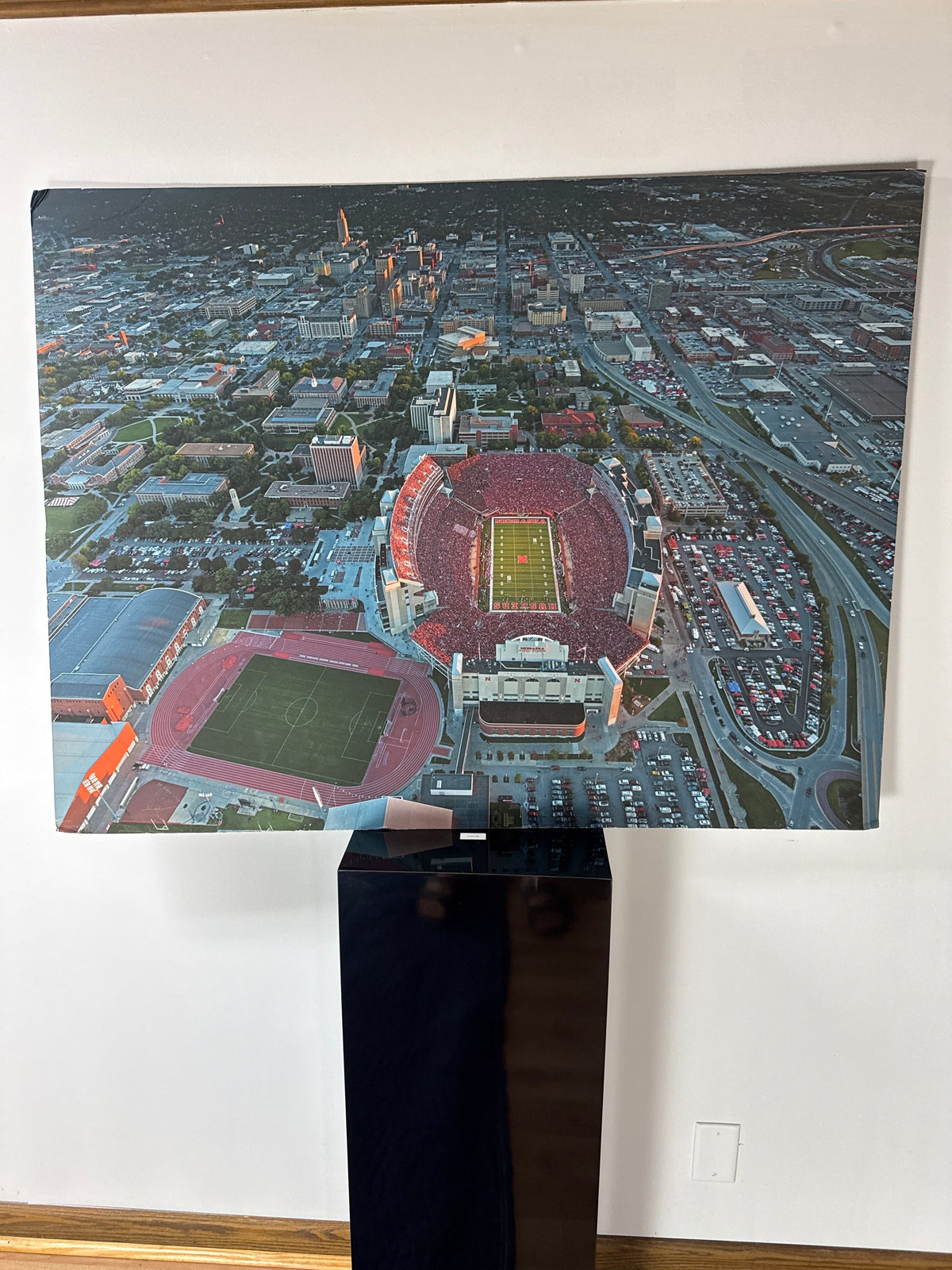 Memorial Stadium at Dusk — Mounted Aerial