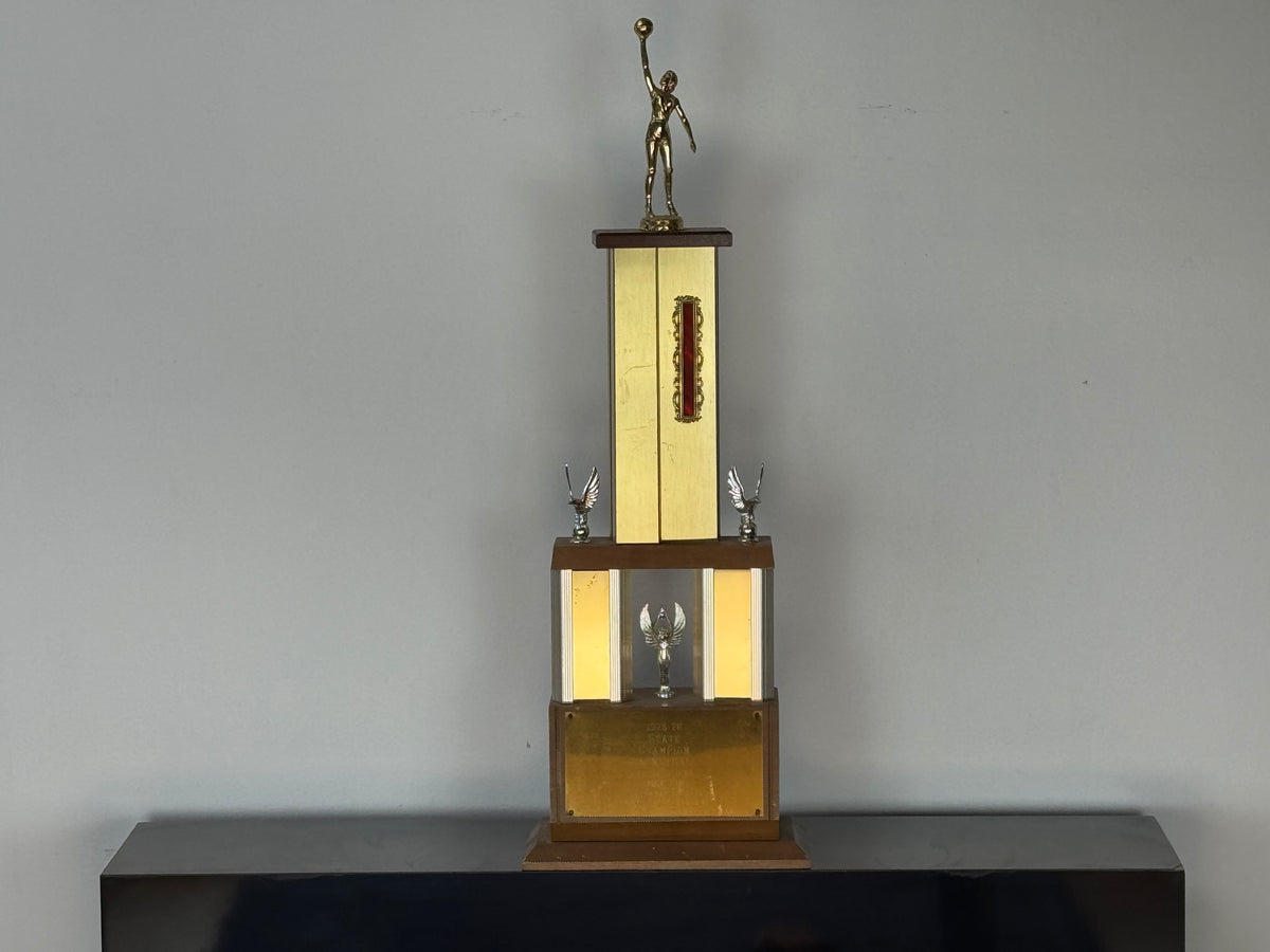 1975-76 State Champion Basketball Trophy, view 2 of 4