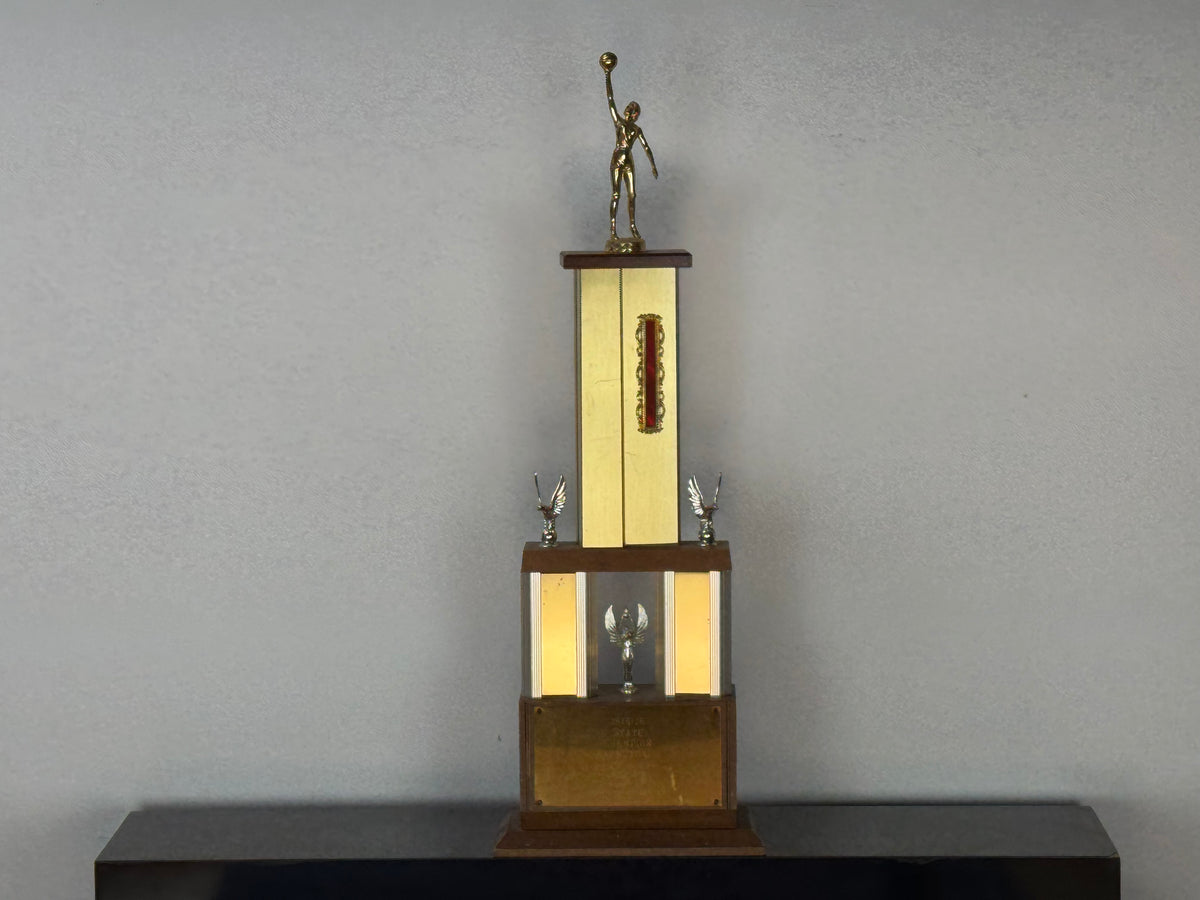 1975-76 State Champion Basketball Trophy, view 3 of 4