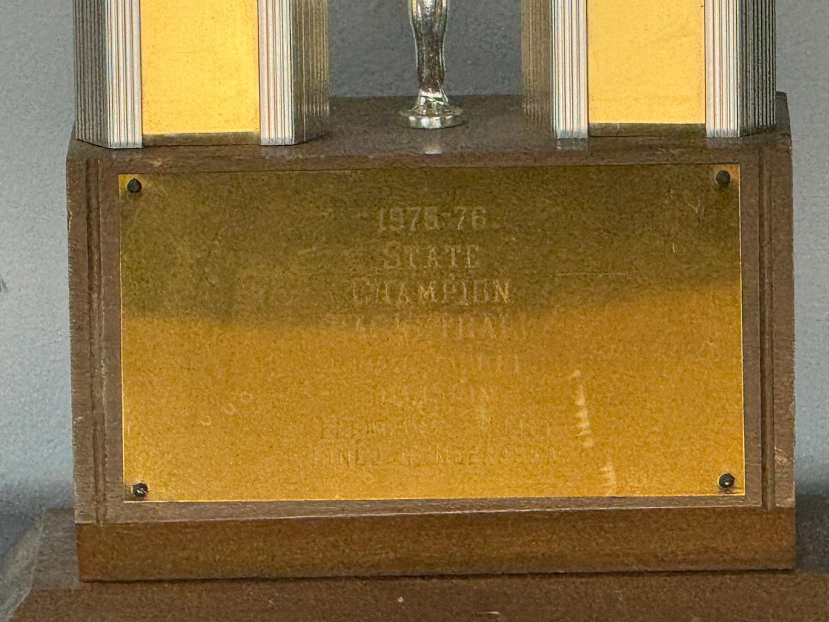 1975-76 State Champion Basketball Trophy, view 4 of 4