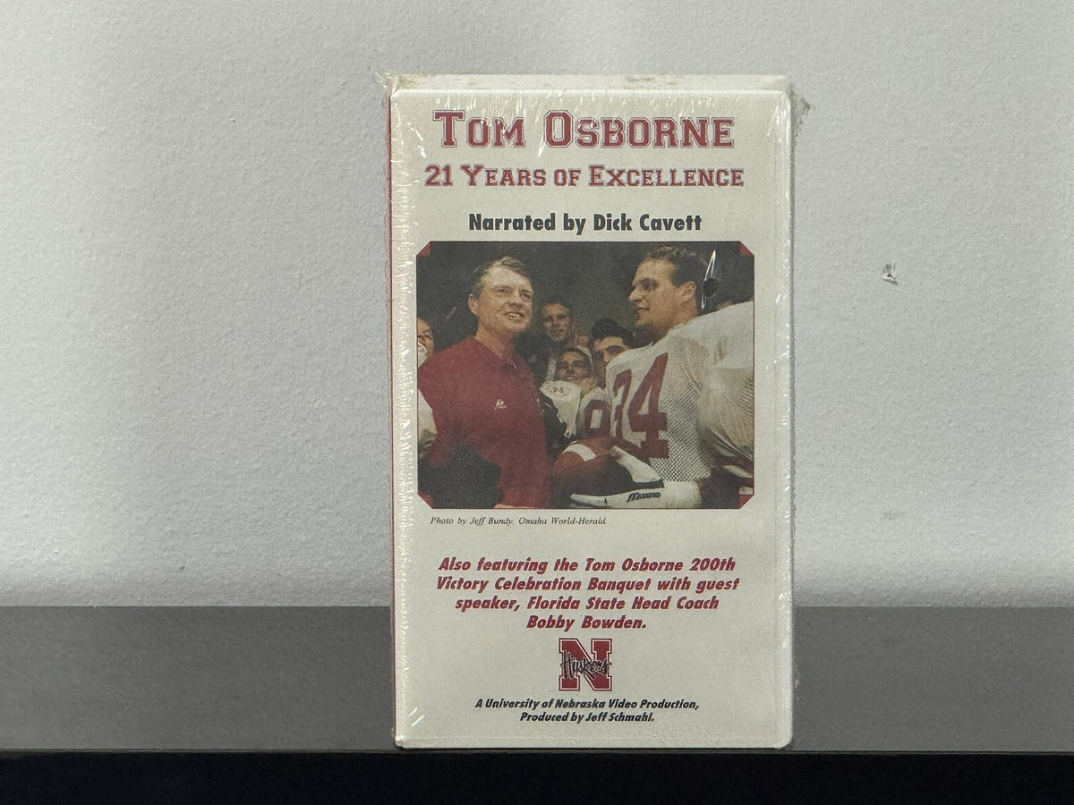 Tom Osborne: 21 Years of Excellence, Sealed VHS, view 1 of 5