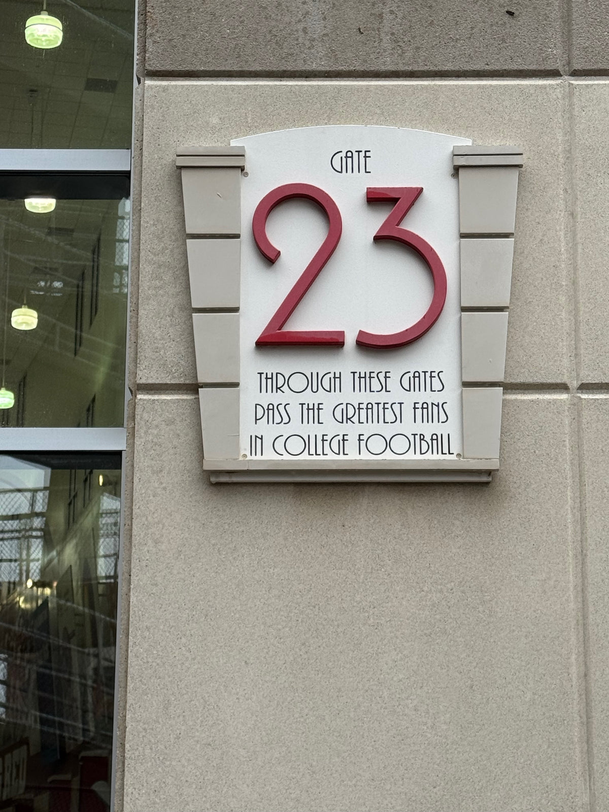 Memorial Stadium Gate 23 Architectural Sign, view 1 of 1
