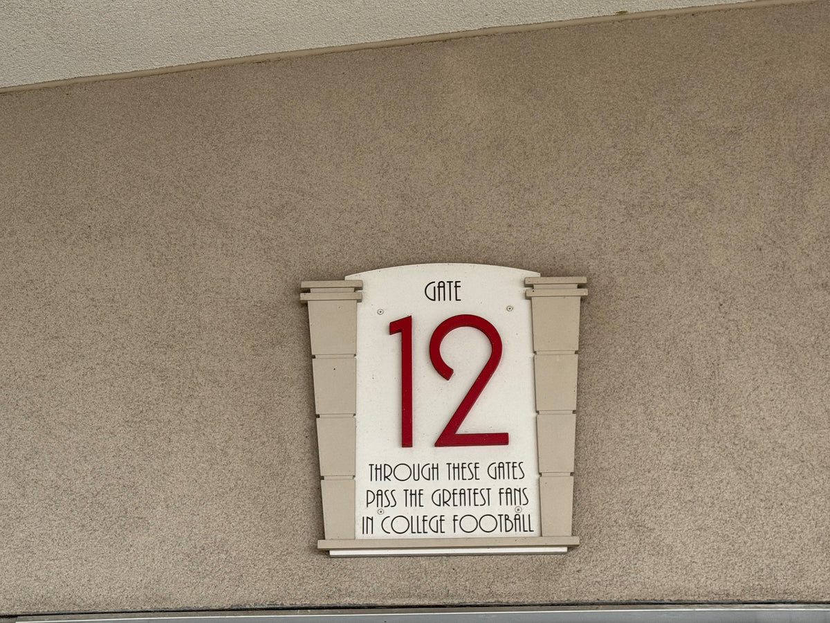 Memorial Stadium Gate 12 Entrance Sign, view 1 of 1