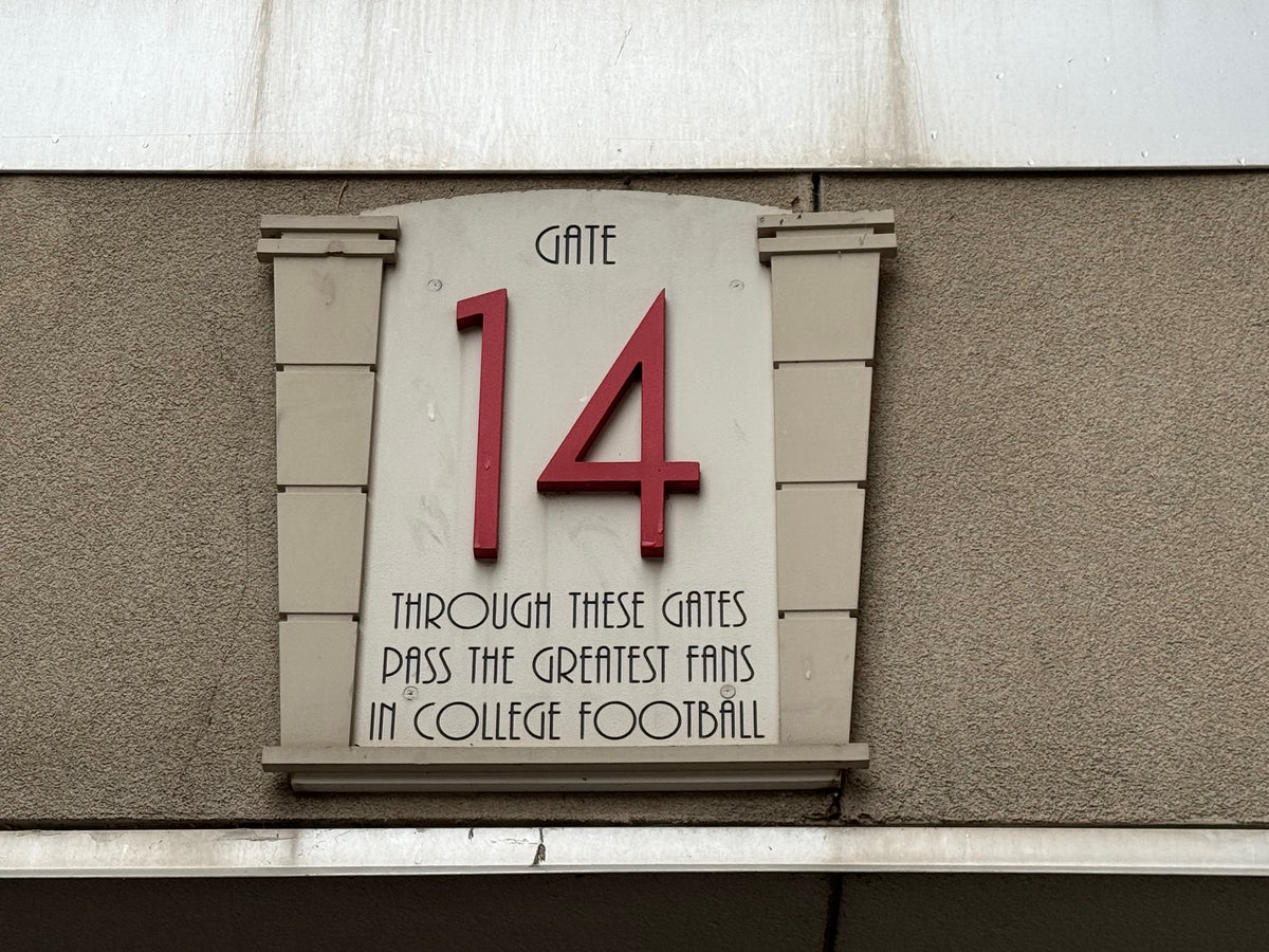 Memorial Stadium Gate 14 Architectural Entry Sign, view 1 of 1