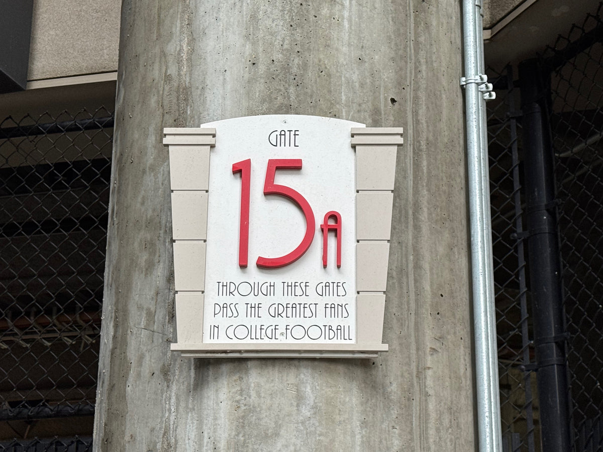Memorial Stadium Gate 15A Concourse Sign, view 1 of 1