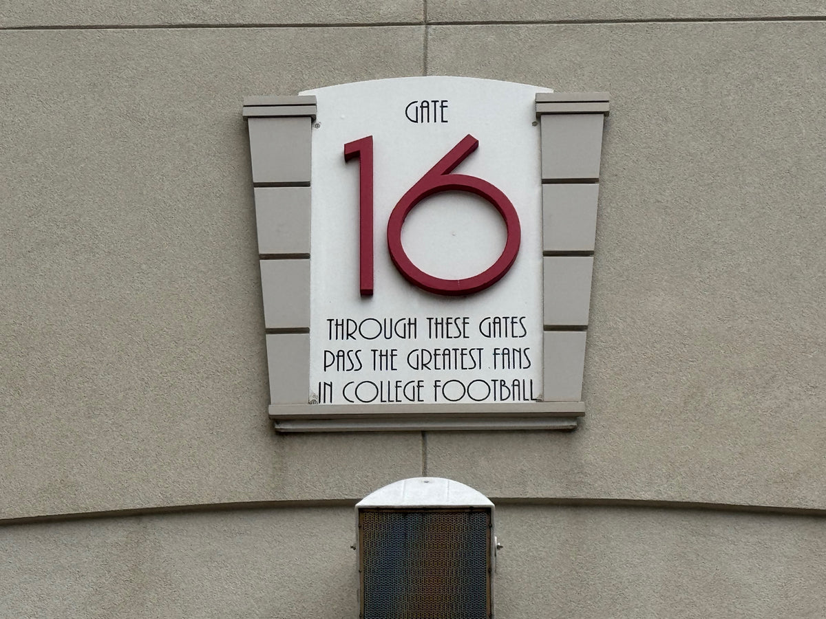 Memorial Stadium Gate 16 Portal Sign, view 1 of 1