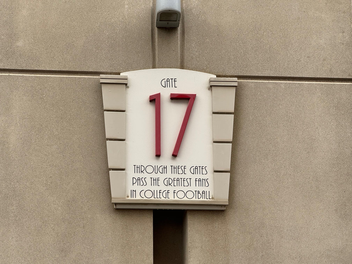 Memorial Stadium Exterior Gate 17 Sign, view 1 of 1