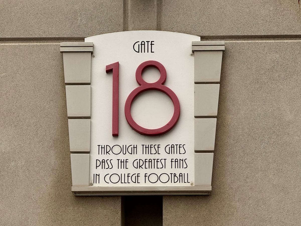 Memorial Stadium Gate 18 Exterior Entry Sign, view 1 of 1