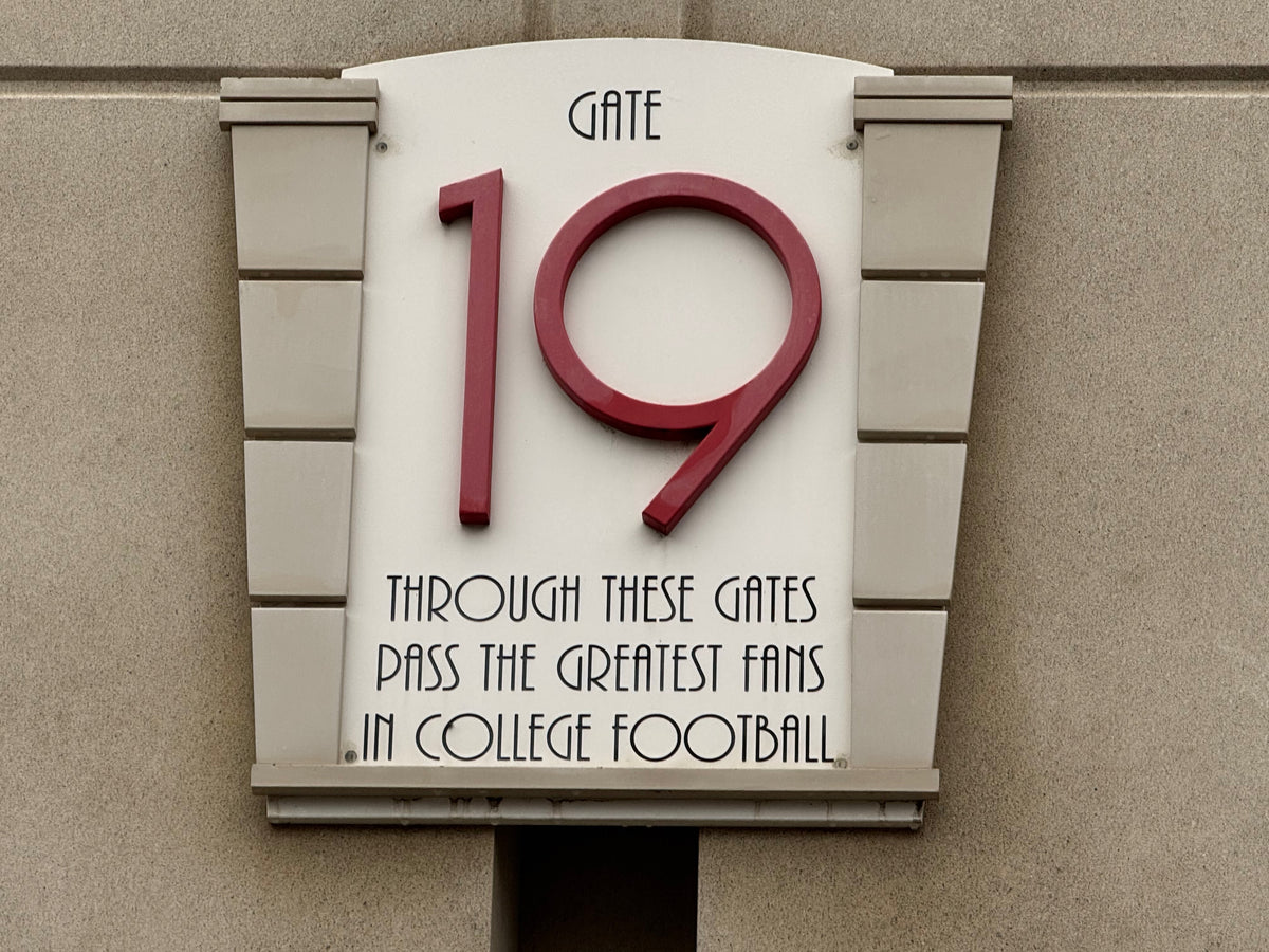 Memorial Stadium Gate 19 Architectural Entrance Sign, view 1 of 1